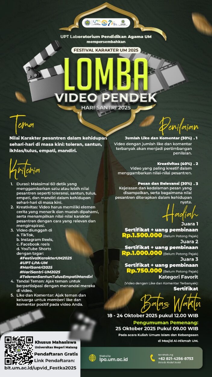 FESTIVAL KARAKTER UM 2025 | Lomba Video Pendek dalam Rangka Memperingati Hari Santri 2025