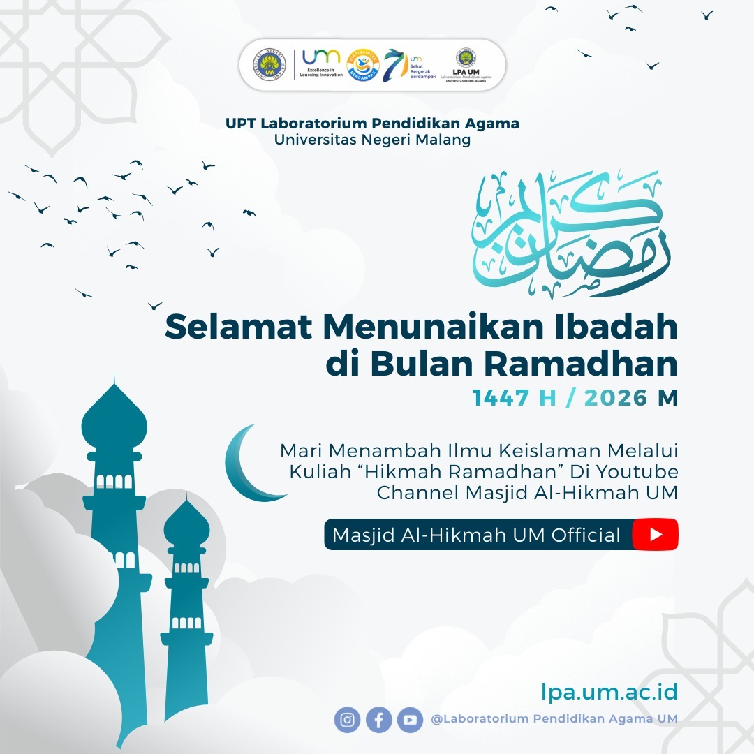 Pimpinan dan Staf UPT Laboratorium Pendidikan Agama Menyampaikan | SELAMAT MENUNAIKAN IBADAH DI BULAN RAMADHAN 1447 H