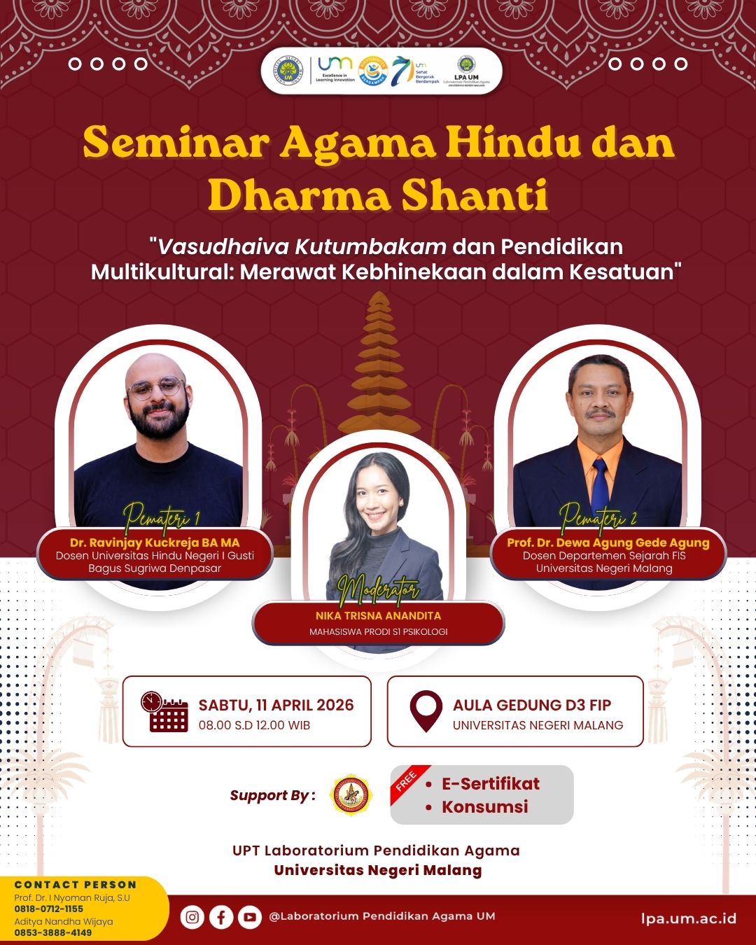 Seminar Agama Hindu dan Dharma Shanti | Sabtu, 11 April 2025