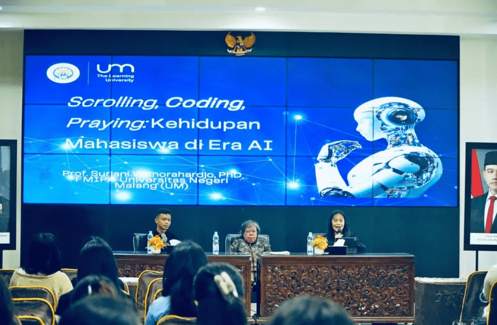 Gelar Seminar Rohani Katolik, LPA UM Ajak Mahasiswa Bijak Gunakan AI