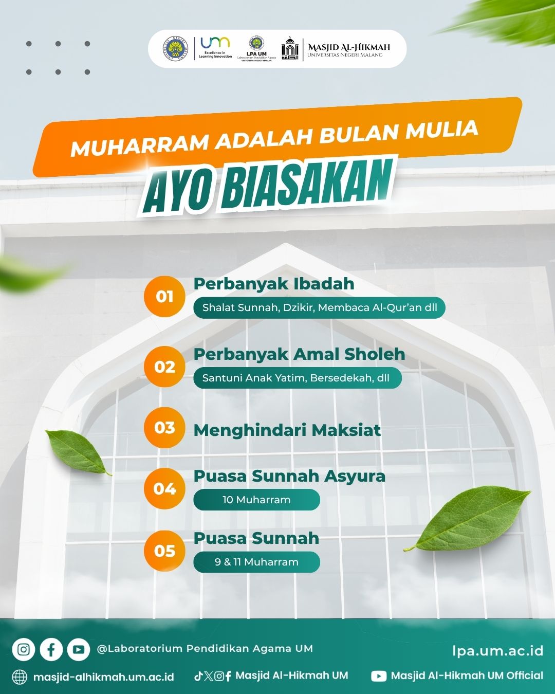 Pembiasaan Baik di Bulan Muharram